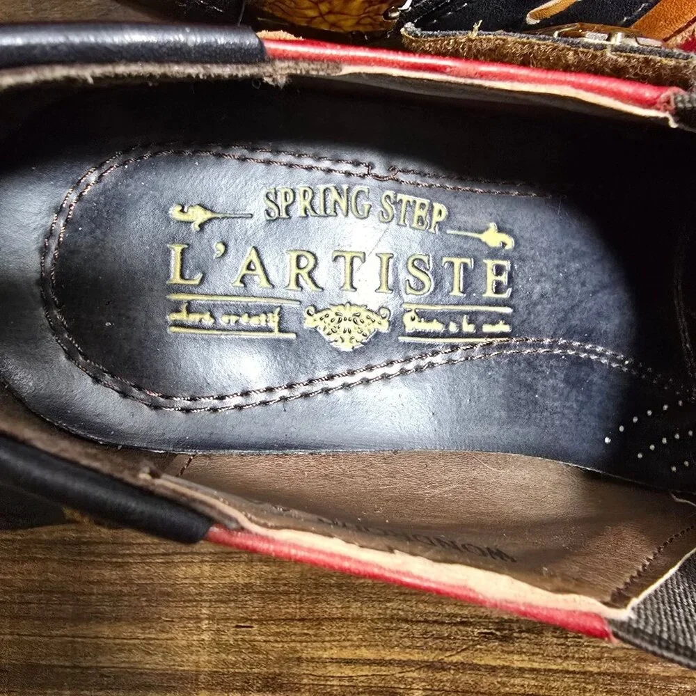 Spring Step L'Artiste Women's Leather Ankle Boots Bootie Size 5.6-6 BOHO - Picture 3 of 14